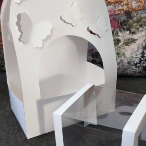 جعبه کیک و گل مدل دسته دار